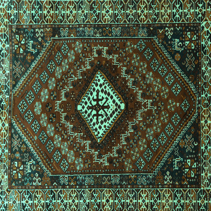 Square Persian Turquoise Traditional Rug, tr865turq