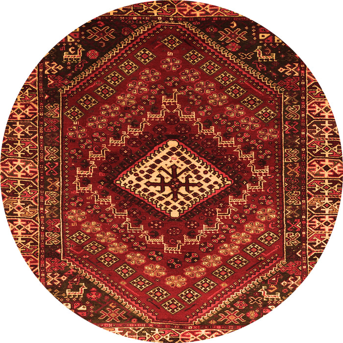 Square Persian Orange Traditional Rug, tr865org