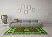 Machine Washable Persian Green Traditional Area Rugs in a Living Room,, wshtr866grn