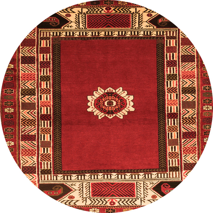 Square Persian Orange Traditional Rug, tr866org