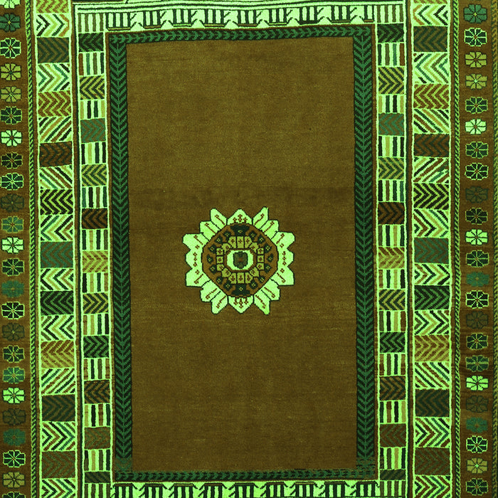 Serging Thickness of Machine Washable Persian Green Traditional Area Rugs, wshtr866grn