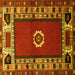 Square Persian Yellow Traditional Rug, tr866yw