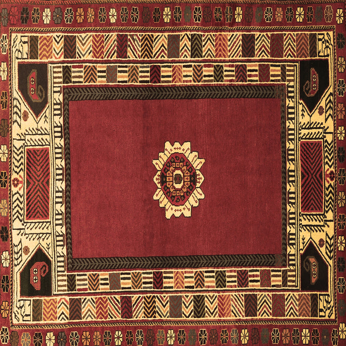 Square Persian Brown Traditional Rug, tr866brn