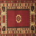 Square Machine Washable Persian Brown Traditional Rug, wshtr866brn