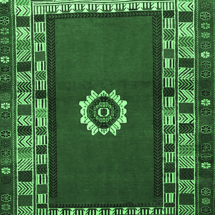 Machine Washable Persian Emerald Green Traditional Area Rugs, wshtr866emgrn
