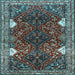 Square Persian Light Blue Traditional Rug, tr867lblu