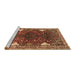 Sideview of Machine Washable Persian Brown Traditional Rug, wshtr867brn