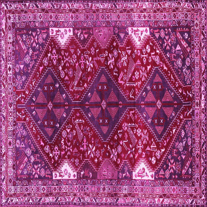 Square Persian Pink Traditional Rug, tr867pnk