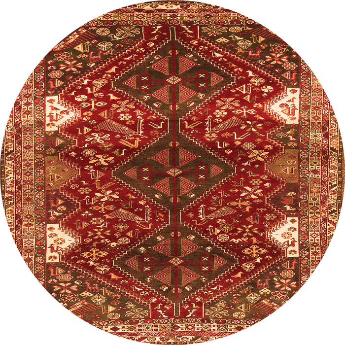 Machine Washable Persian Orange Traditional Area Rugs, wshtr867org