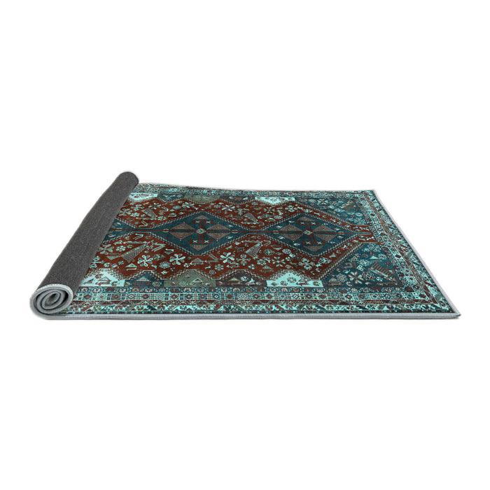 Sideview of Persian Light Blue Traditional Rug, tr867lblu