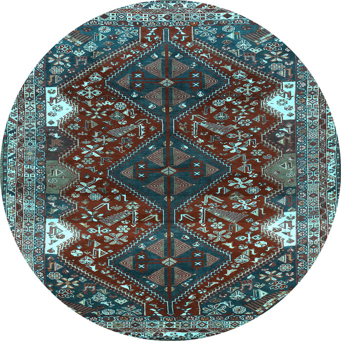 Round Persian Light Blue Traditional Rug, tr867lblu