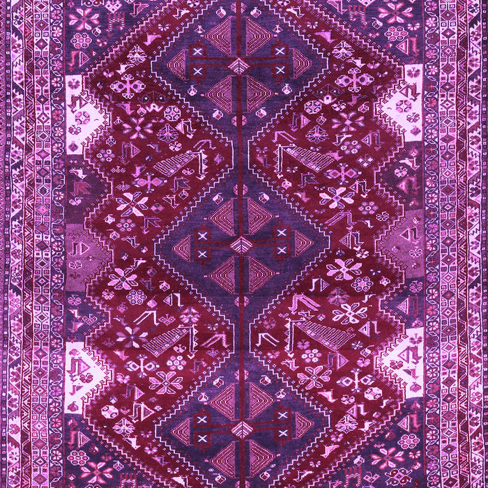 Machine Washable Persian Purple Traditional Area Rugs, wshtr867pur