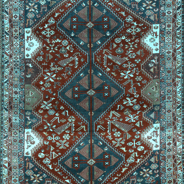 Machine Washable Persian Light Blue Traditional Rug, wshtr867lblu