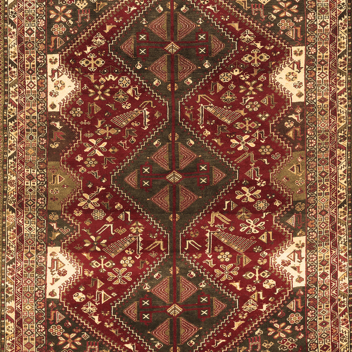 Machine Washable Persian Brown Traditional Rug, wshtr867brn