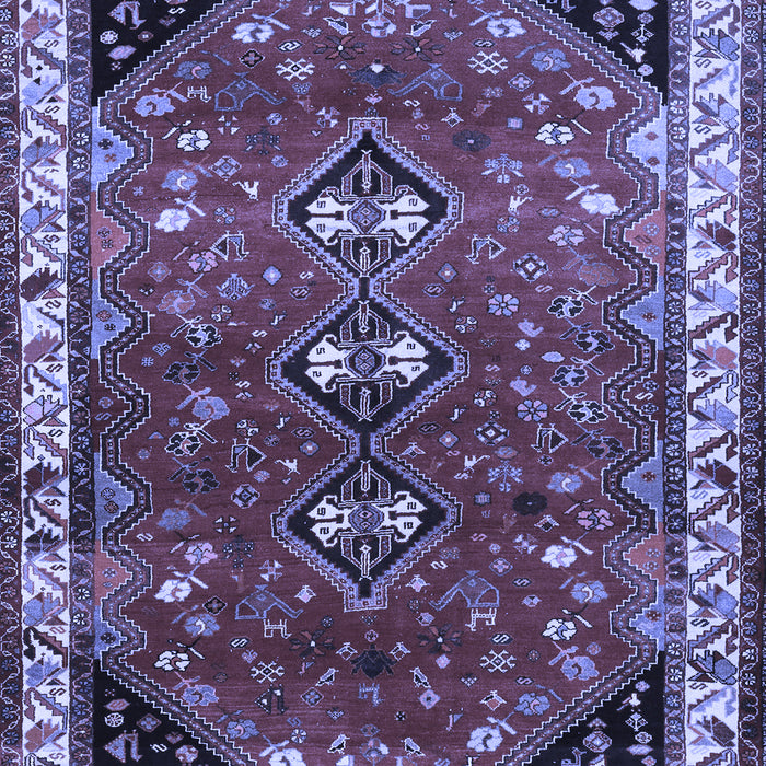Machine Washable Persian Blue Traditional Rug, wshtr868blu