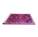 Sideview of Machine Washable Persian Purple Traditional Area Rugs, wshtr868pur