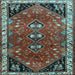 Square Persian Light Blue Traditional Rug, tr868lblu