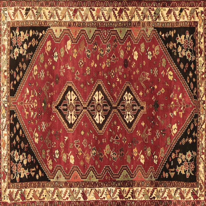 Square Persian Brown Traditional Rug, tr868brn