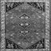 Round Machine Washable Persian Gray Traditional Rug, wshtr868gry