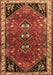 Machine Washable Persian Brown Traditional Rug, wshtr868brn