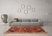 Machine Washable Persian Brown Traditional Rug in a Living Room,, wshtr868brn