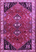 Machine Washable Persian Purple Traditional Area Rugs, wshtr868pur