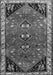 Serging Thickness of Machine Washable Persian Gray Traditional Rug, wshtr868gry