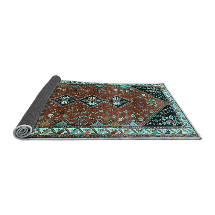 Sideview of Persian Light Blue Traditional Rug, tr868lblu