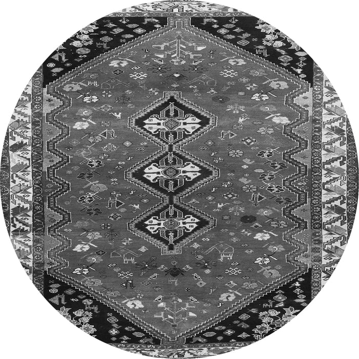 Machine Washable Persian Gray Traditional Rug, wshtr868gry