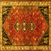 Square Persian Yellow Traditional Rug, tr868yw