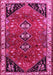 Machine Washable Persian Pink Traditional Rug, wshtr868pnk