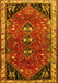 Machine Washable Persian Yellow Traditional Rug, wshtr868yw