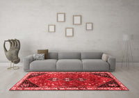 Machine Washable Persian Red Traditional Rug, wshtr868red