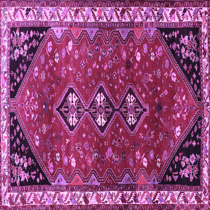 Square Persian Purple Traditional Rug, tr868pur
