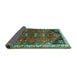 Sideview of Persian Turquoise Traditional Rug, tr868turq