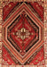 Serging Thickness of Machine Washable Persian Orange Traditional Area Rugs, wshtr869org