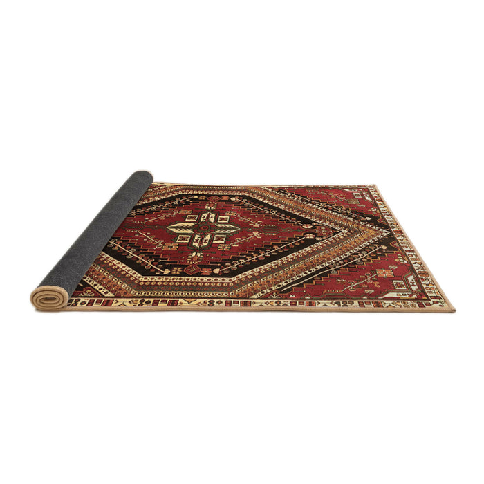 Sideview of Persian Brown Traditional Rug, tr869brn