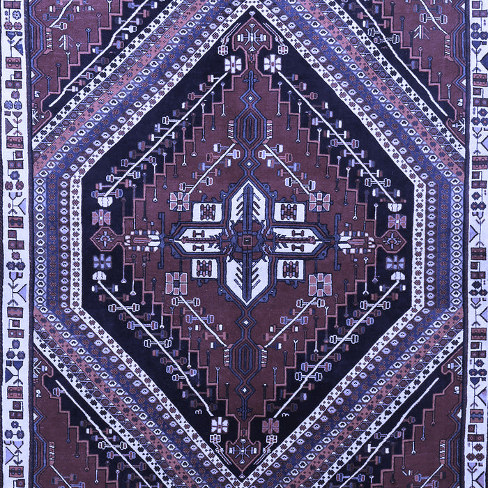 Machine Washable Persian Blue Traditional Rug, wshtr869blu