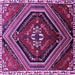 Square Persian Purple Traditional Rug, tr869pur