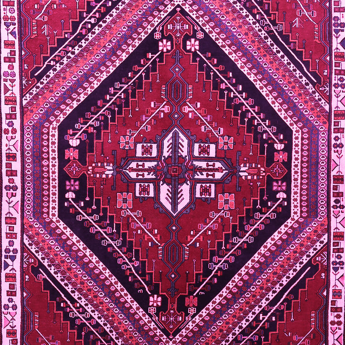 Machine Washable Persian Pink Traditional Rug, wshtr869pnk