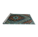 Sideview of Machine Washable Persian Light Blue Traditional Rug, wshtr869lblu