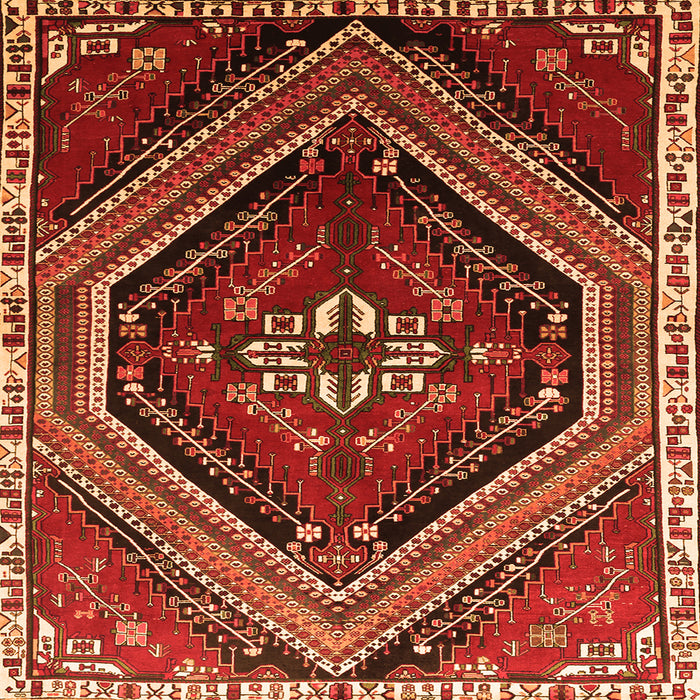 Serging Thickness of Persian Orange Traditional Rug, tr869org