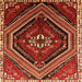 Serging Thickness of Persian Orange Traditional Rug, tr869org