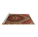 Sideview of Machine Washable Persian Brown Traditional Rug, wshtr869brn