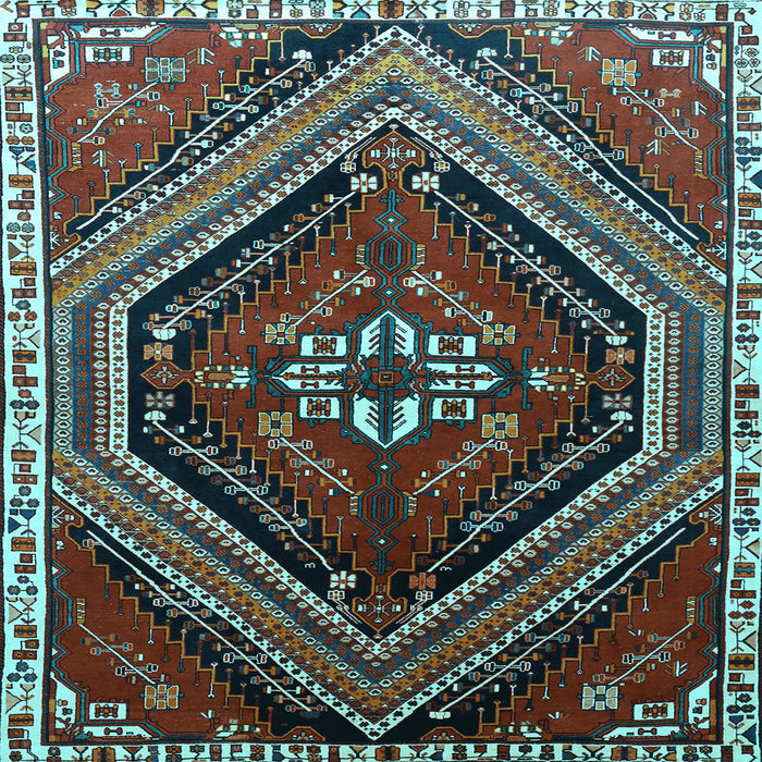 Square Persian Light Blue Traditional Rug, tr869lblu