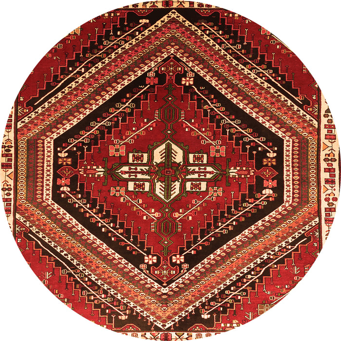 Square Persian Orange Traditional Rug, tr869org
