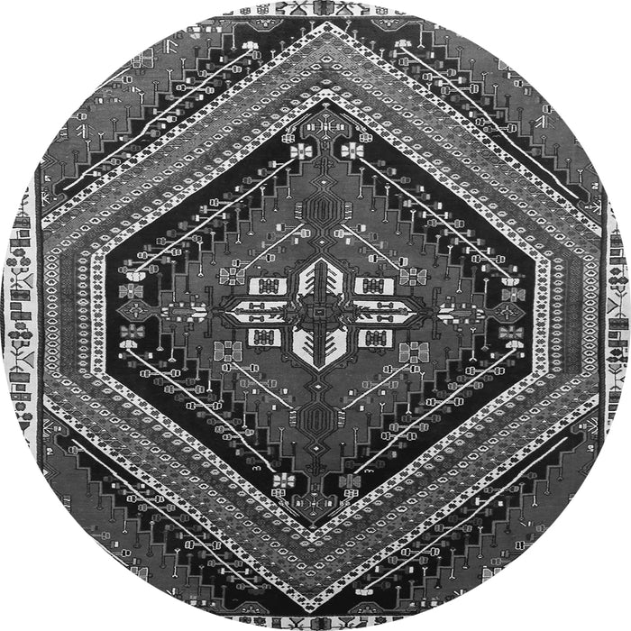 Machine Washable Persian Gray Traditional Rug, wshtr869gry