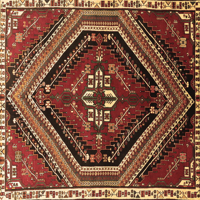 Square Persian Brown Traditional Rug, tr869brn