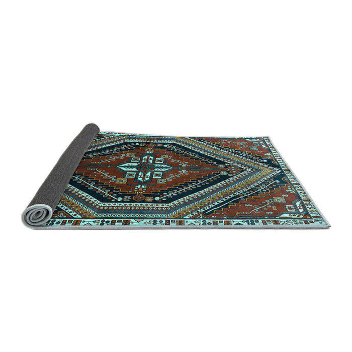 Sideview of Persian Light Blue Traditional Rug, tr869lblu