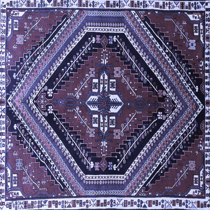 Square Persian Blue Traditional Rug, tr869blu